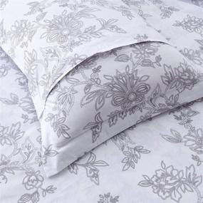 img 3 attached to 🌸 FADFAY White Queen Sheets Set Floral | Deep Pocket Fitted Sheet Sets | Super Soft & Easy Care | 100% Cotton Kids Bed Sheets | Lightweight & Skin-Friendly Girls Bedding (4PCS, Queen Size)