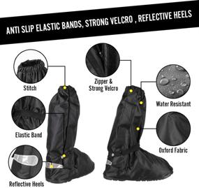 img 1 attached to Waterproof Boot Covers Motorcycle Reflective