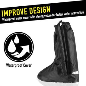 img 2 attached to Waterproof Boot Covers Motorcycle Reflective