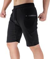 🩳 brokig men's sidelock gym shorts with zipper pockets: ultimate performance for workout, running, and sports logo