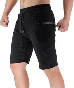 img 4 attached to 🩳 BROKIG Men's Sidelock Gym Shorts with Zipper Pockets: Ultimate Performance for Workout, Running, and Sports