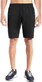 img 2 attached to 🩳 BROKIG Men's Sidelock Gym Shorts with Zipper Pockets: Ultimate Performance for Workout, Running, and Sports