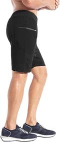 img 3 attached to 🩳 BROKIG Men's Sidelock Gym Shorts with Zipper Pockets: Ultimate Performance for Workout, Running, and Sports