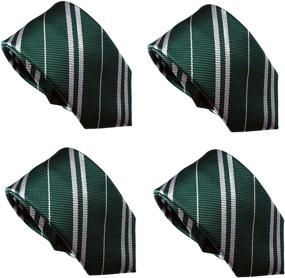 img 1 attached to 👔 LilMents Pinstriped Formal Necktie: Exquisite Multicolored Elegance