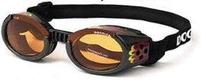 img 1 attached to 🔥 Doggles ILS Small Frame with Metallic Flames Design and Orange Lens