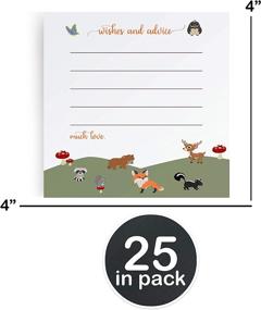 img 2 attached to Woodland Advice and Wishes Cards: Perfect for Boy or Girl Baby Showers, Kids Birthdays and Time Capsules - Cute Forest Animal Designs - 25 Pack - Paper Clever Party