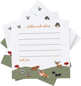 img 4 attached to Woodland Advice and Wishes Cards: Perfect for Boy or Girl Baby Showers, Kids Birthdays and Time Capsules - Cute Forest Animal Designs - 25 Pack - Paper Clever Party