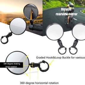 img 3 attached to 🚲 Set of 2 Adjustable Rotatable Bike Mirrors – Handlebar Mounted Convex Mirrors for Mountain & Road Bicycles