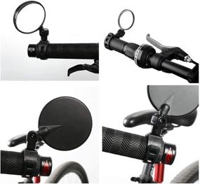 img 1 attached to 🚲 Set of 2 Adjustable Rotatable Bike Mirrors – Handlebar Mounted Convex Mirrors for Mountain & Road Bicycles