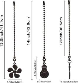 img 3 attached to Enhance Your Ceiling Fan with Classic Fan Chain Pulls | 4PCS 12 Inches Pull 🕹️ Chain Extension Set with Beaded Ball Connector | Stylish Decorative Pendant Fan Light Pulls | ORB Finish