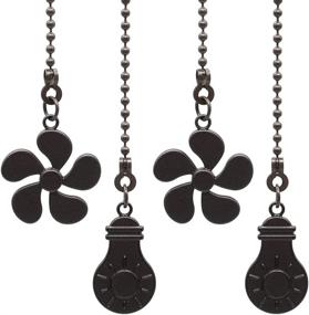 img 4 attached to Enhance Your Ceiling Fan with Classic Fan Chain Pulls | 4PCS 12 Inches Pull 🕹️ Chain Extension Set with Beaded Ball Connector | Stylish Decorative Pendant Fan Light Pulls | ORB Finish