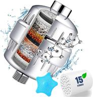 🚿 15 stage shower filter with vitamin c - water softener shower head filter to remove chlorine and heavy metals, with replaceable multi-stage filter cartridge for hard water logo