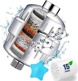 img 4 attached to 🚿 15 Stage Shower Filter with Vitamin C - Water Softener Shower head Filter to Remove Chlorine and Heavy Metals, with Replaceable Multi-Stage Filter Cartridge for Hard Water