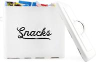 🍿 auldhome rustic snack bin: single serving snacks in white enamelware container логотип