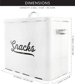 img 2 attached to 🍿 AuldHome Rustic Snack Bin: Single Serving Snacks in White Enamelware Container