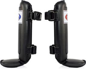 img 2 attached to Ultimate Protection: Fairtex SP3 Pro Style Shin Guards in Black, Blue, Red, White, and Yellow Variants