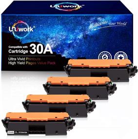 img 4 attached to 🖨️ Uniwork Compatible Toner Cartridge Replacement for HP 30A CF230A 30X CF230X, utilized with LaserJet Pro MFP M203dw M227fdw M227fdn M203d M203dn M227sdn M227 M203 Printers - (4 Black)