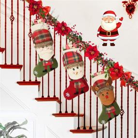 img 2 attached to 🎄 5.3 Ft Berry Christmas Garland with Artificial Poinsettias, Red Berries, Holly Leaves, and Pine Cones - Ideal for Winter Holiday and New Year Decor