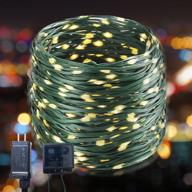 🎄 76ft 200 led color changing christmas string lights, green wire fairy lights - 8 modes, outdoor holiday party bedroom decor логотип