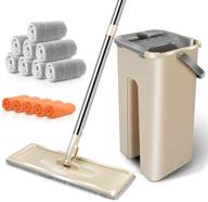 🧹 mastertop floor mop and bucket - dust mop bucket with wringer set, stainless steel handle, 8 reusable microfiber mop pads, 5 cleaning cloth, hardwood floor cleaner mops" -> "mastertop floor mop and bucket set - dust mop bucket with wringer, stainless steel handle, 8 reusable microfiber mop pads, 5 cleaning cloths, ideal for hardwood floor cleaning logo