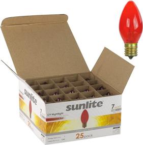 img 1 attached to 🔴 Sunlite 7C9/TR Incandescent 7-Watt, Intermediate Based, C9 Night Light Colored Bulb, Transparent Red, 25 Pack: Vibrant and Convenient Lighting Solution