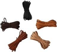 🎨 5 color 2.6mm suede cord: perfect for diy crafts - bracelets, necklaces, and jewelry making (55 yards) logo