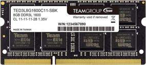 img 3 attached to Enhance Your Laptop's Performance with the TEAMGROUP Elite DDR3L 8GB Single 1600MHz PC3-12800 SODIMM Laptop Memory Module Upgrade - TED3L8G1600C11-S01