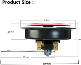 img 2 attached to 🚗 Viping Car Horn: Super Loud 118DB 12V Electric Twin Horn Kit with Waterproof Metal Bracket - Ideal for Moto, Truck, Boat, Car (Red and Yellow)