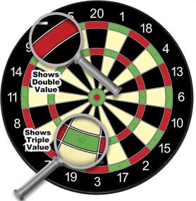 img 2 attached to 🎯 Funsparks Magnetic Dart Board Game - 12 Darts - 6 Green and 6 Red Darts – Top Kids Toy Gift, Perfect for Indoor and Outdoor Games with Family and Friends – Safe Dart Game Set