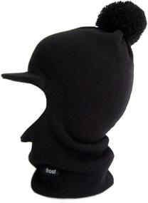 img 3 attached to ❄️ Warmth and Style Combined: Frost Hats Winter Boy's Hat Balaclava Ski Mask Knit