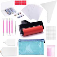 💎 complete diamond painting tool kit with roller, storage box, release paper, aligning tool - ideal for adults or kids | 52 pieces 5d diamond painting accessories logo