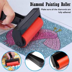 img 3 attached to 💎 Complete Diamond Painting Tool Kit with Roller, Storage Box, Release Paper, Aligning Tool - Ideal for Adults or Kids | 52 Pieces 5D Diamond Painting Accessories