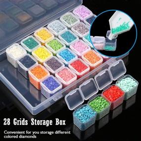img 2 attached to 💎 Complete Diamond Painting Tool Kit with Roller, Storage Box, Release Paper, Aligning Tool - Ideal for Adults or Kids | 52 Pieces 5D Diamond Painting Accessories