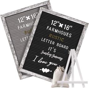 img 4 attached to 🏬 Enhance Your Retail Store with Tukuos Double Sided Felt Letter Board & Rustic Wood Frame Fixtures