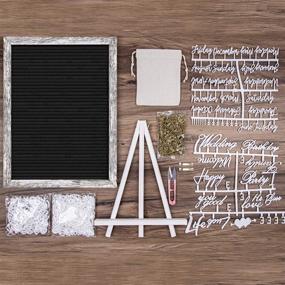 img 2 attached to 🏬 Enhance Your Retail Store with Tukuos Double Sided Felt Letter Board & Rustic Wood Frame Fixtures