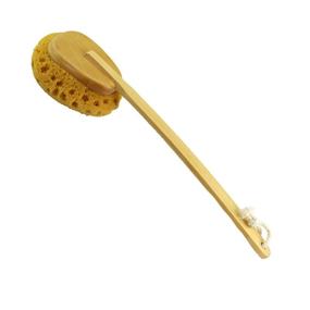 img 2 attached to 🚿 Long-handled Shower Body Brush with Sea Sponge, Gentle Exfoliating Back Scrubber, Bath Brush, and Lotion Applicator