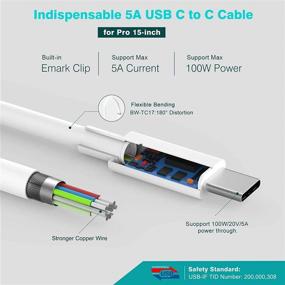 img 1 attached to 💡 87W USB-C Power Adapter for MacBook Pro: Compatible with MacBook Pro 15, 13 inch, New Air 13 inch - Thunderbolt 3 Block, 6.6ft 5A USB-C to C Charging Cable