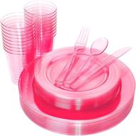 wdf disposable silverware cups: vibrant neon dinnerware for food service equipment & supplies логотип