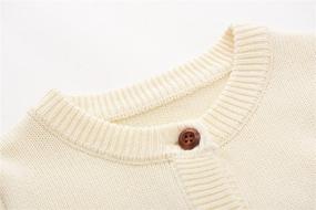 img 2 attached to 👶 Premium Quality Toddler Knit Cardigan Sweaters - 100% Cotton Solid Color Basic Sweater for Baby Boys and Girls (18M-6T)