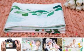 img 2 attached to 🦄 EARVO Unicorn Baby Photo Blanket: Milestone Flowers Smiling Photography Blanket 40x40