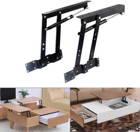 img 4 attached to Enhance Your Furniture with Sauton's Folding Lift Up Top Table Mechanism Hardware Fitting Hinge: Gas Hydraulic Lift Up Table Mechanism (1 Pair)