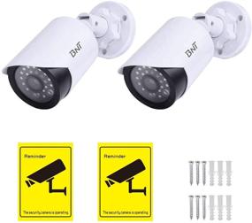 img 3 attached to 🔒 Enhance Your Security: BNT Dummy Fake Security Camera (2 Pack, White) - Realistic Design with Red LED Light for Home and Businesses Indoor/Outdoor Surveillance