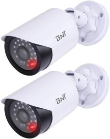 img 4 attached to 🔒 Enhance Your Security: BNT Dummy Fake Security Camera (2 Pack, White) - Realistic Design with Red LED Light for Home and Businesses Indoor/Outdoor Surveillance