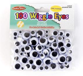 img 1 attached to ✨ Charles Leonard Wiggle Eyes – Black Peel 'n Stick Assorted Sizes with 100/Bag (64530): Enhance Your Creative Arts!