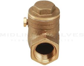 img 3 attached to 💧 Lead-Free Midline Valve 432U256 Swing Check Valve with 3/4 in. FIP Connections, Cast Brass for Superior Backflow Prevention