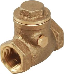 img 4 attached to 💧 Lead-Free Midline Valve 432U256 Swing Check Valve with 3/4 in. FIP Connections, Cast Brass for Superior Backflow Prevention