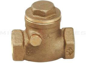 img 1 attached to 💧 Lead-Free Midline Valve 432U256 Swing Check Valve with 3/4 in. FIP Connections, Cast Brass for Superior Backflow Prevention