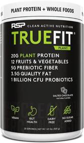 img 4 attached to 🌱 RSP TrueFit Vegan Protein Powder - Meal Replacement Shake with Plant Based Protein, Organic Fruits & Veggies, Fiber, Probiotics - Gluten Free, Dairy Free