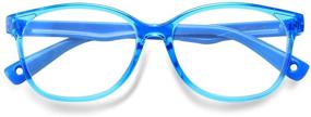 img 4 attached to Kids Blue Light Blocking Glasses 👧 with Glasses Rope | Age 3-10 | SeeBand