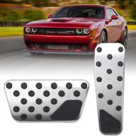 🚗 bordan aluminum performance foot pedals set for dodge challenger chrysler: non-slip replacement pedal pad with accelerator gas pedal & brake pedal cover - suitable for challenger charger chrysler 300 2009-2019 logo